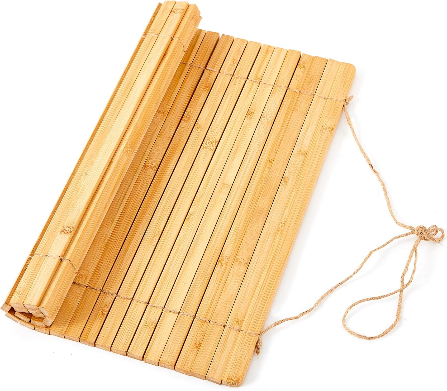 Maxdot Wooden Dish Drying Rack, 20.5 x 16 Inch Roll up Kitchen Over Sink Dish Drying Rack for Dishes, Plates, Bowls, Wooden Cover Counter Space, Crack Resistant Drainer, Kitchen Supplies