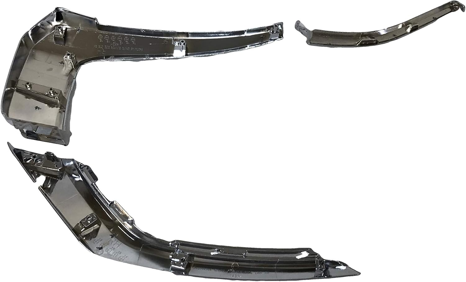 2015 2016 2017 2018 2019 2020 2021 2022 Compatible With Mitsubishi Outlander & Outlander PHEV Front Bumper Upper Middle Lower Molding Chrome Trim Right Passenger side