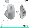 Logitech MX Master 4 Dokunsal Geri Bildirim Özellikli Kablosuz Mouse, Bluetooth, Ultra Hızlı Kaydırma, Çoklu Cihaz Özelliği, 8000 DPI, Optik Sensör, Sessiz, Açık Gri