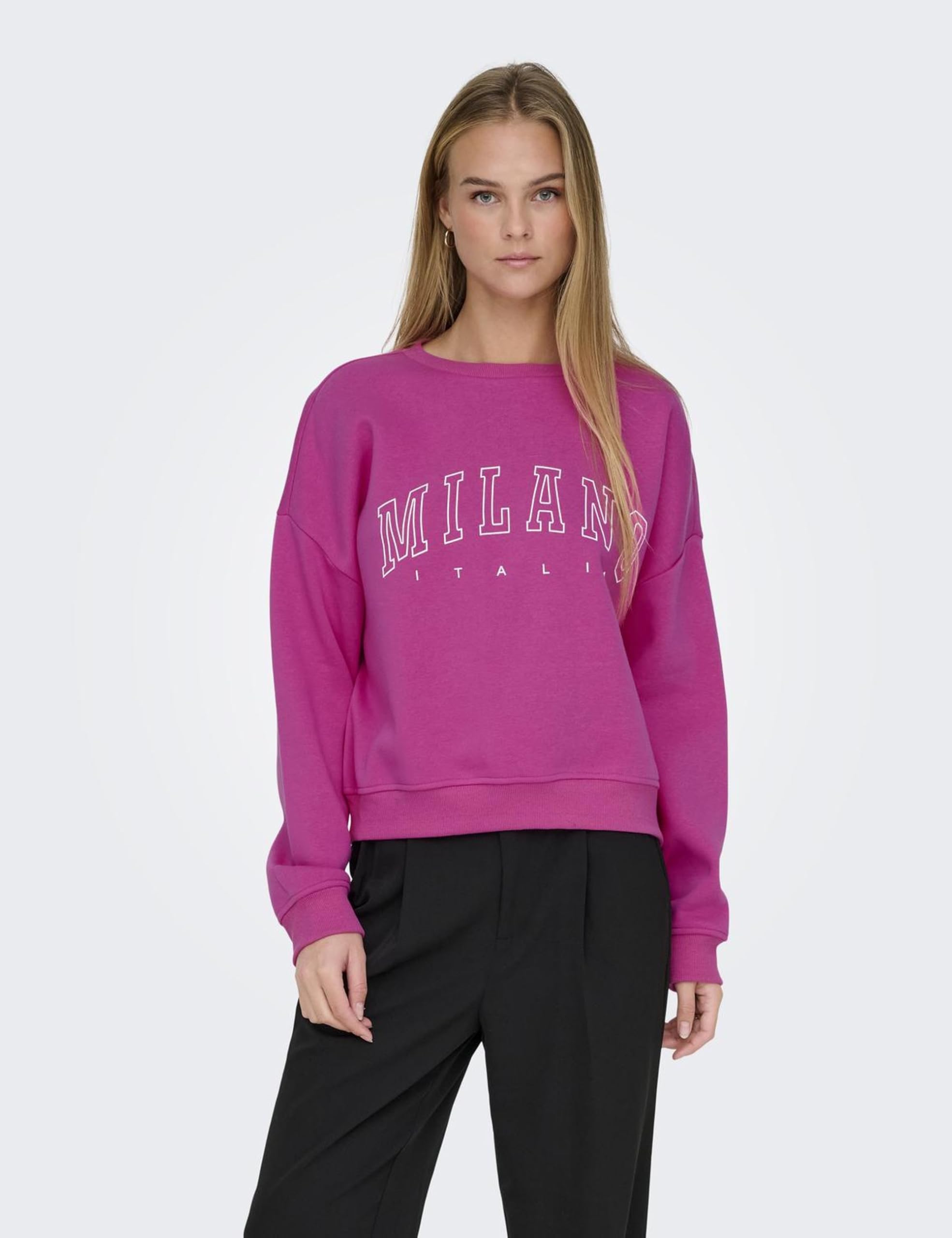 Onlsweat L/S Crew Oversize State SWT, Rose Violet, M