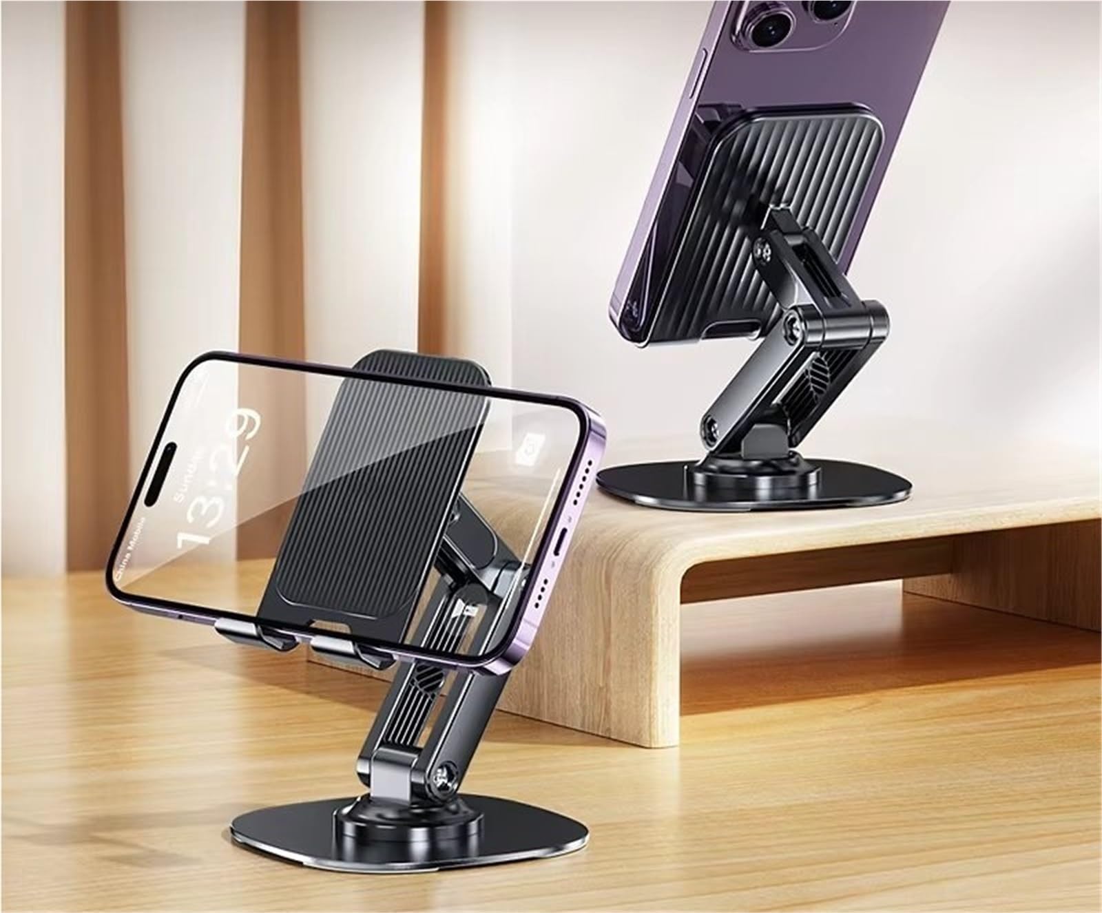 Per IPhone 15 14 Per Pro Per IPad QOOVI Supporto Tavolo Telefono Supporto Pieghevole Cellulare Tablet Accessori Porta Cellulare Auto