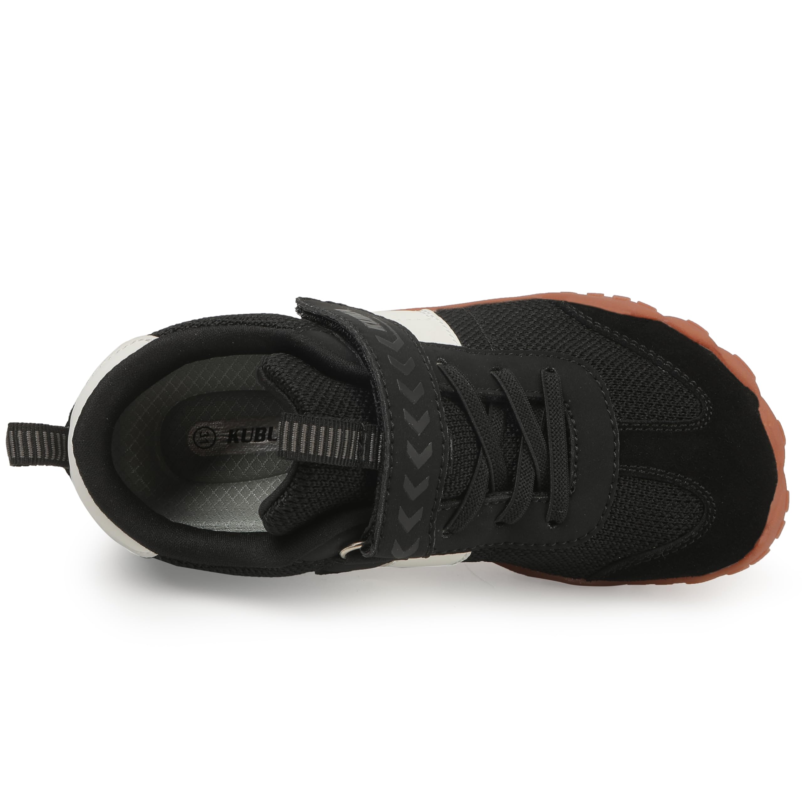 KUBUA Kids Barefoot Shoes Boys Girls Sneakers Lightweight Durable Tennis Shoes School Gym Sports Black 12 Little Kid