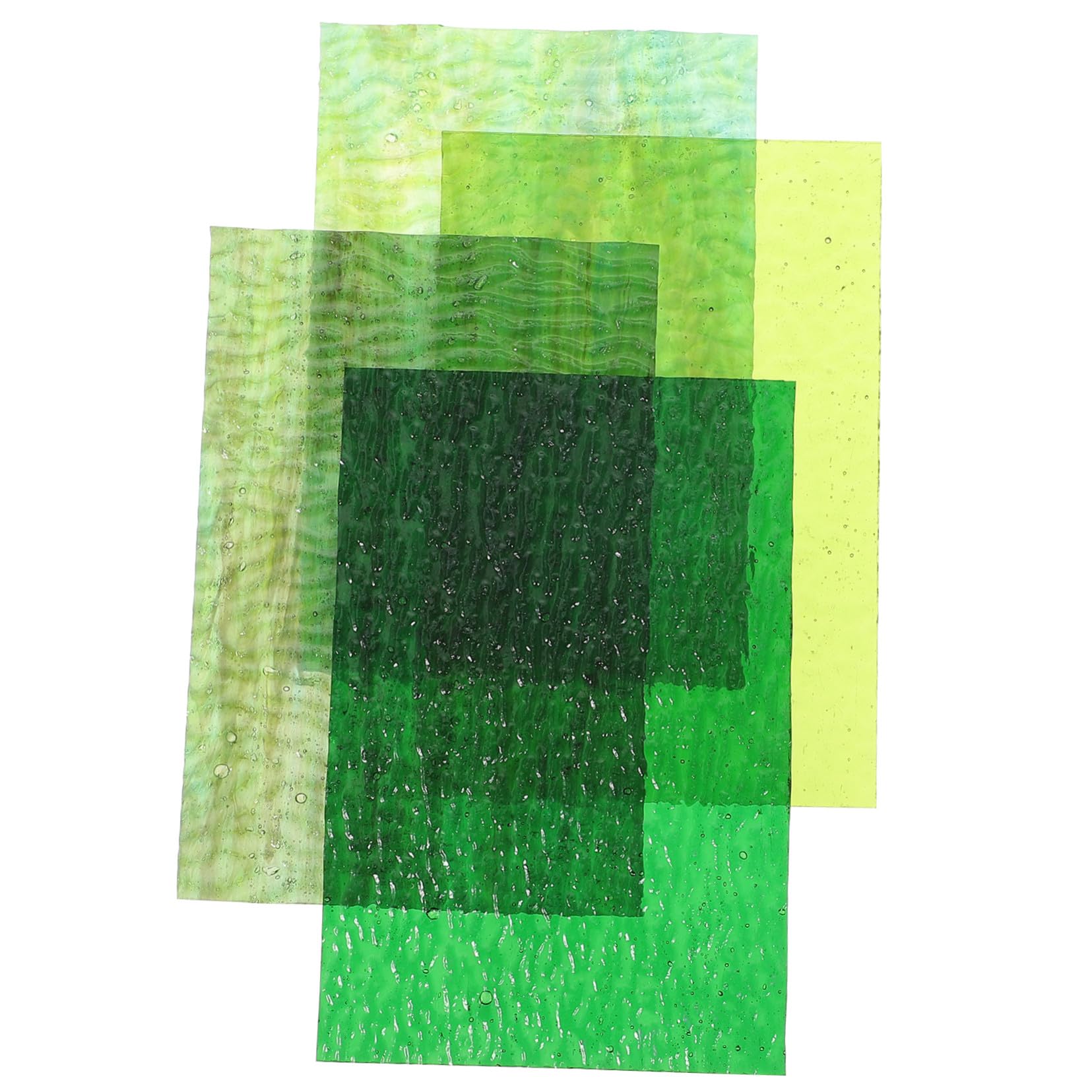 Materiales para Mosaico, 4 Láminas de Vidrio Decorativas Hechas a Mano