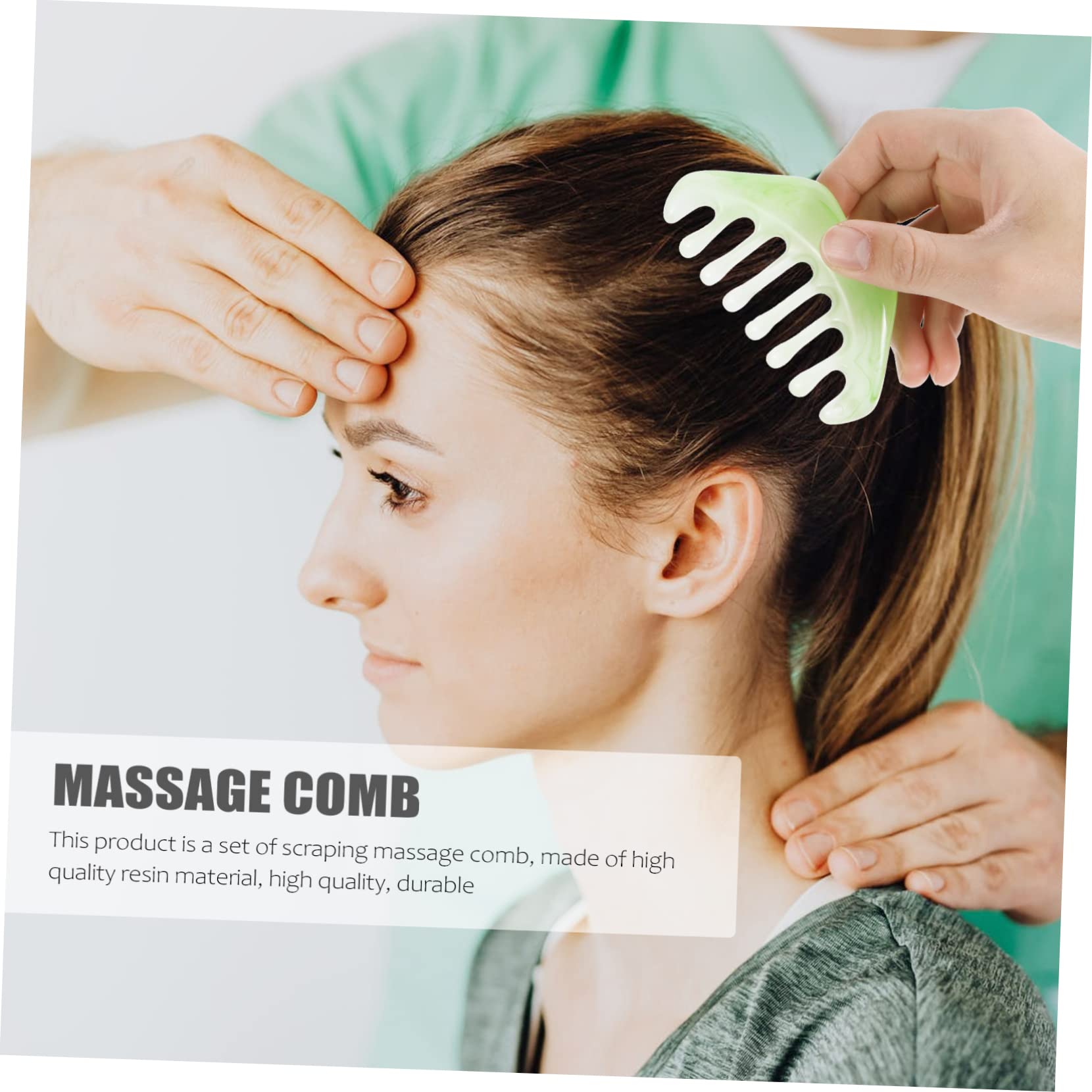 VALICLUD 10 Set Pettine Da Massaggio Spalliera Cuoio Capelluto Comb Pettini Pettine Raschiante Di Raschiante Per Il Corpo Massaggiante Per Il Corpo Resina 3 Pezzi * 10
