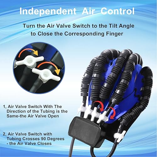 Miniatura 4 de Guantes de robot de rehabilitación, equipo de recuperación de hemiplejia de mano con carga USB y ajuste de fuerza (XL, mano izquierda)