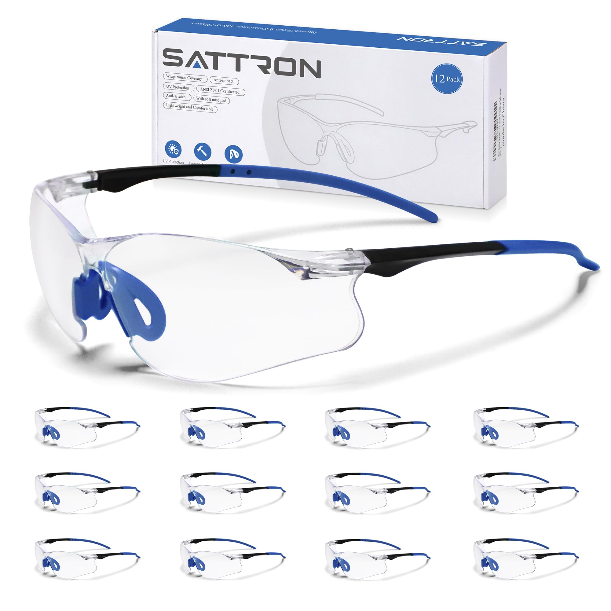 Clear Safety Glasses 3 Pack, Protective Eyewear UV Protection ANSI Z87.1, Safety Goggles Scratch & Impact Resistant, Eye Protection with Nose Pads for Men & Women Construction, Shooting, Lab Work — Amazon image 13