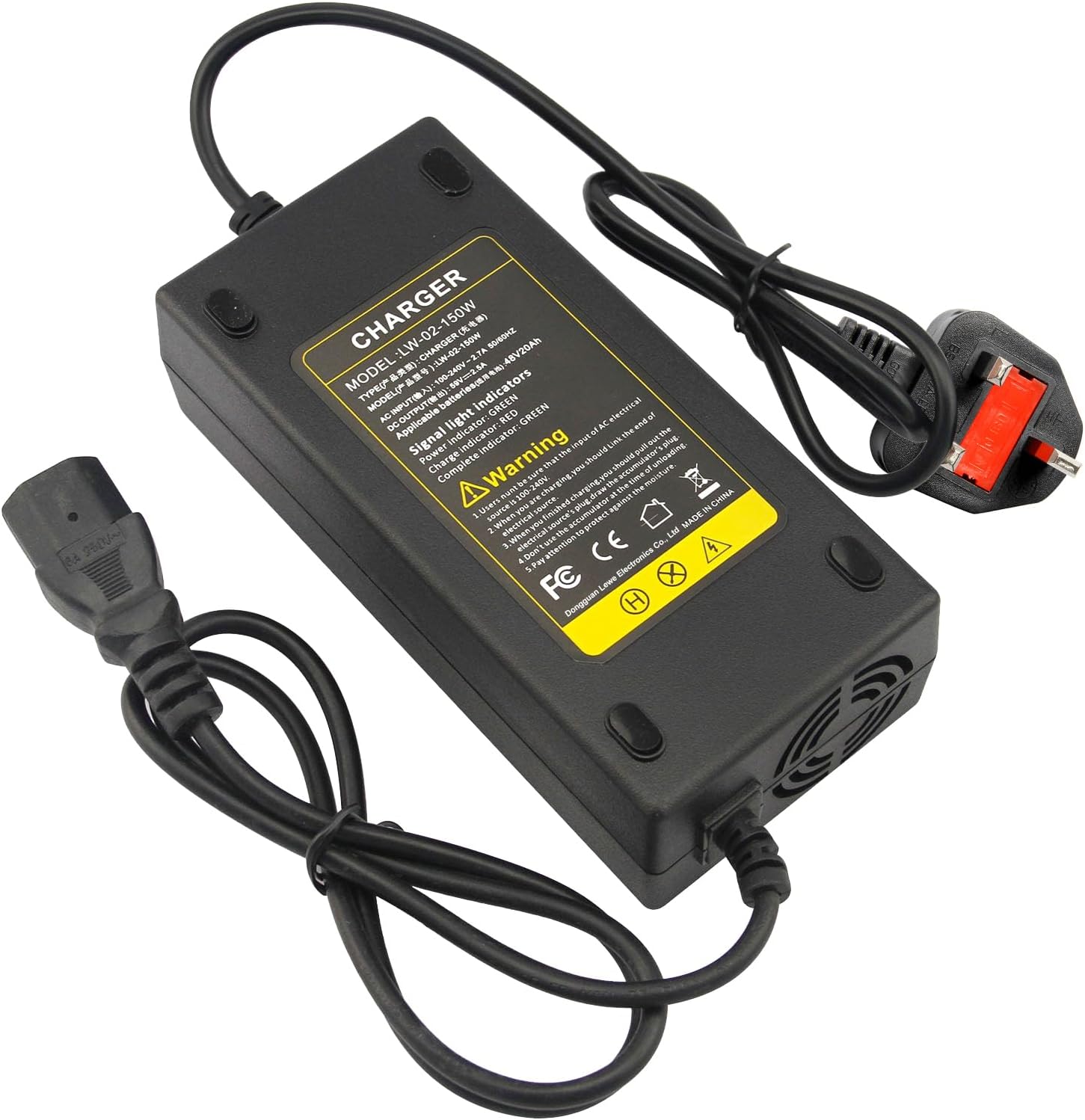 ARyee 59V 48V 2.5A 150W Electric Scooter Battery Charger Compatible with E-bike Scooter Tricycle Drift Trike (PC Plug)