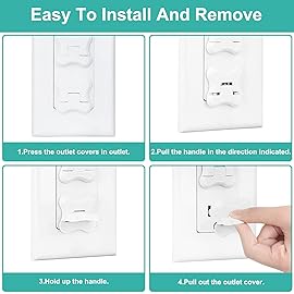 Outlet Covers Babepai 38-Pack White Baby Proof Electrical Protector Safety Improved Baby Safety Plug Covers