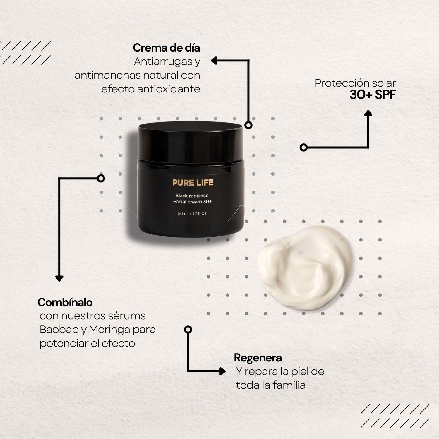 AOKlabs, Black Radiance Anti-Ageing Day Cream 30+ SPF I 2 in 1 - Image 3