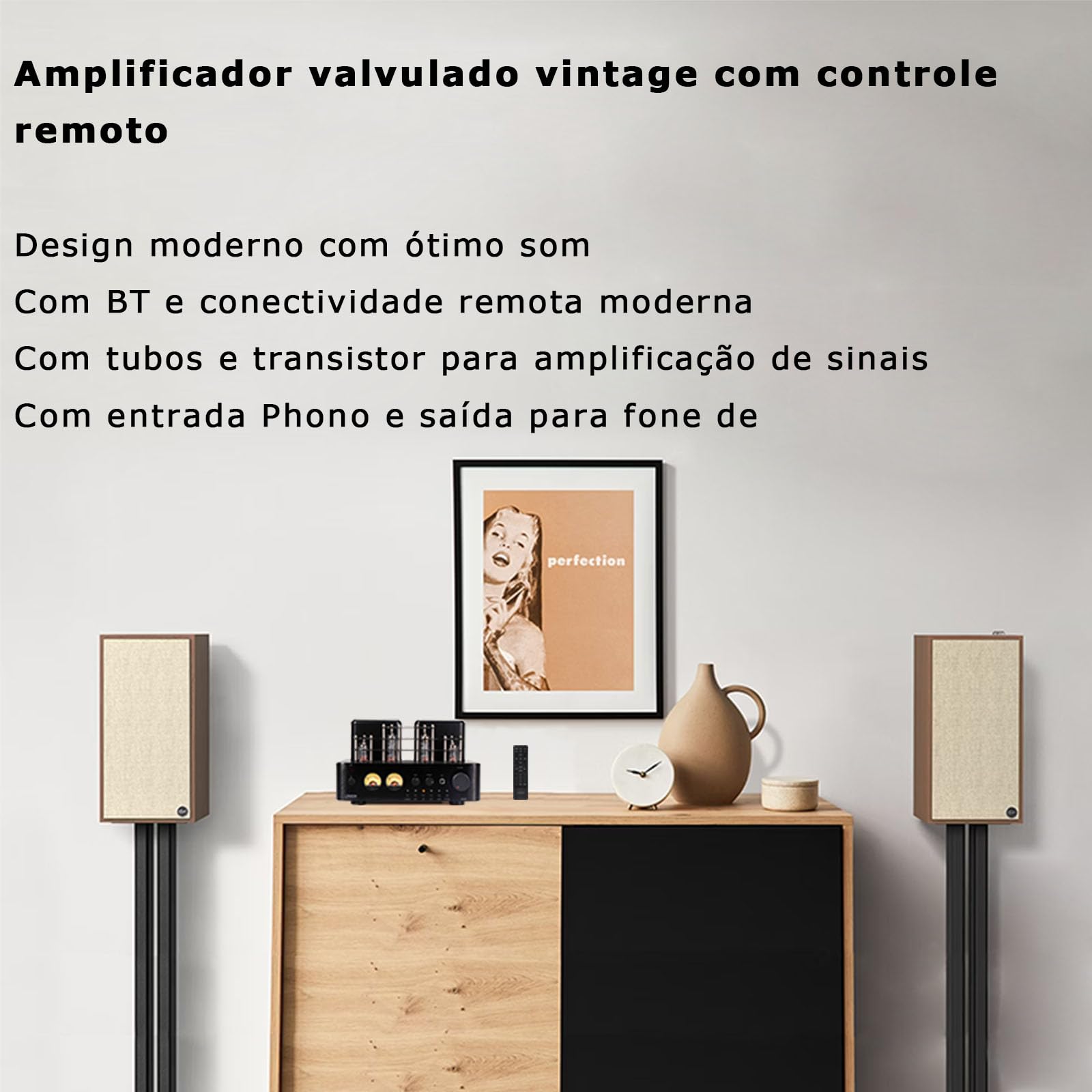 Juson Audio JTA50 Amplificador de som AV Receiver valvulado Hifi