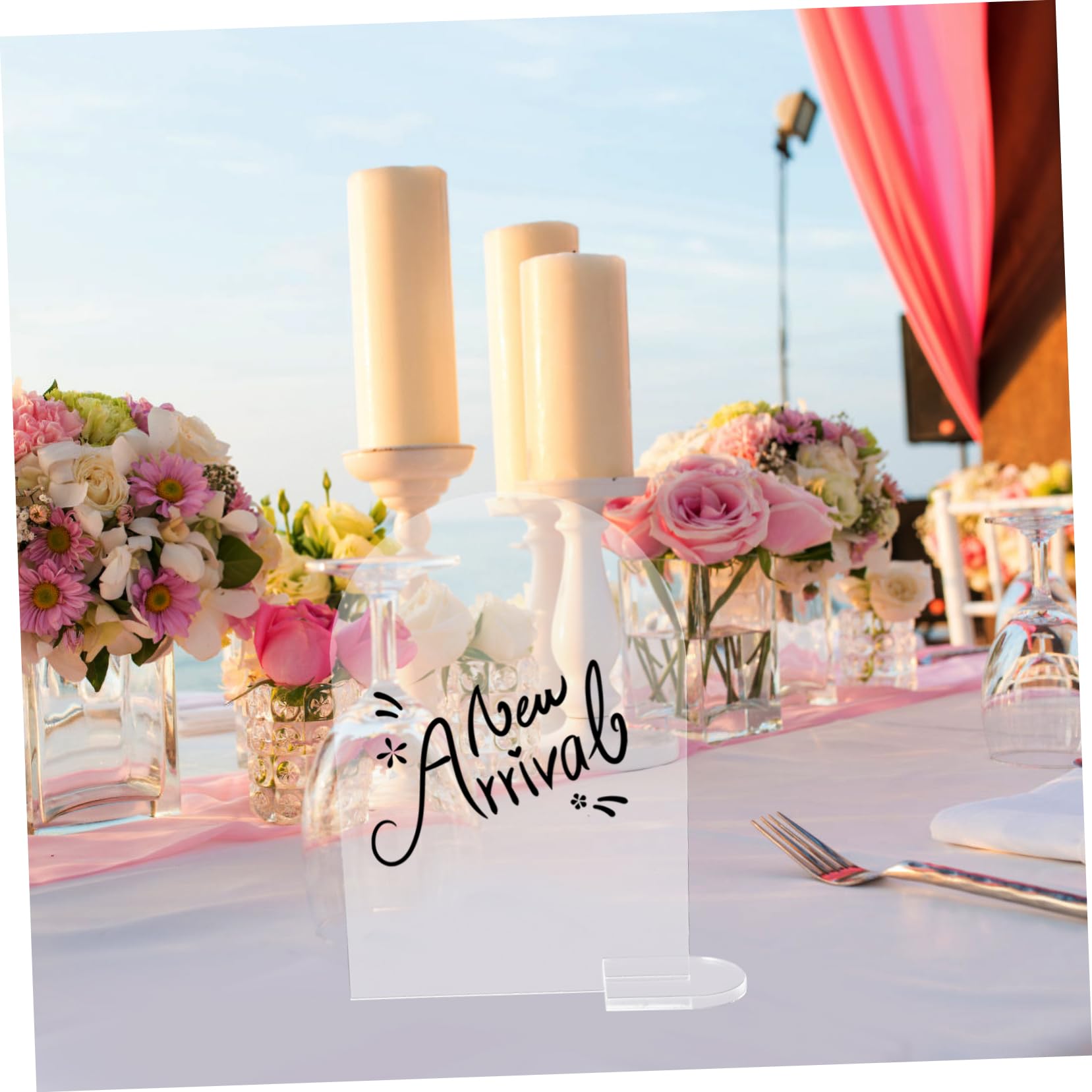 30 Acryl Namenskarten für Hochzeit und Party, Leere Tischschilder | Sockel für Zeremonie und Empfang, Transparentes Design, Praktisches 30 Stück