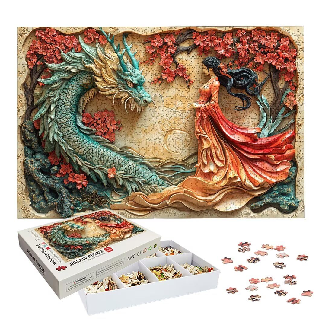 Puzzle Dragon, Puzzle 1000 sztuk dla dorosłych, prezent dla kobiet/mężczyzn
