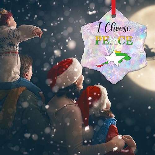 Miniatura 7 de WoGuangis Adorno patriótico de simboy nacional birmania adornos de cerámica para decoraciones de Navidad, Birmania I Choose Peace, adorno colgante