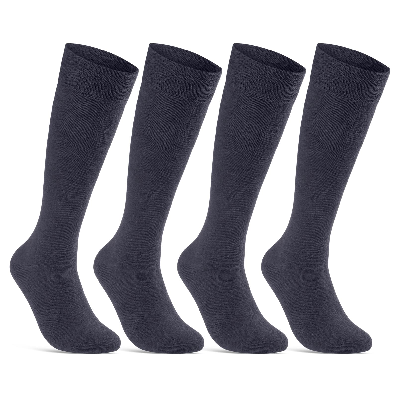 sockenkauf24 Kniestrümpfe Herren & Damen (4 oder 8 Paar) mit Komfortbund Baumwolle