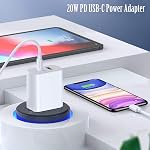 Paquet de 2 USB C Bloc chargeur, chargeur mural double port de type C charge rapide 20W Adaptateur de puissance Cube pour iPhone 14/14 Pro/14 Pro Max/14 Plus/13/12/11, XS/XR/X, iPad, Samsung, Plus