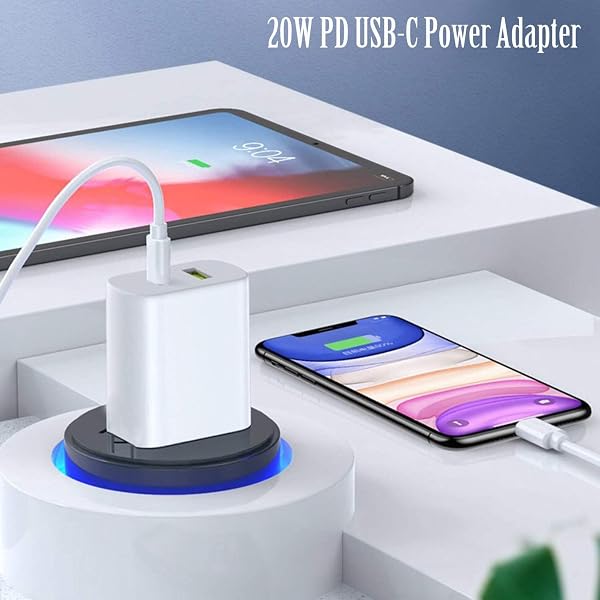2 Pack USB C Charger Block, Dual Port Type C Wall Charger Fast Charging 20W Power Adapter Cube for iPhone 14/14 Pro/14 Pro Max/14 Plus/13/12/11, XS/XR/X, iPad, Samsung, More - 2