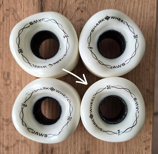 Amazon | Shark Wheel 54mm Jaws スケートボードホイール (ホワイト