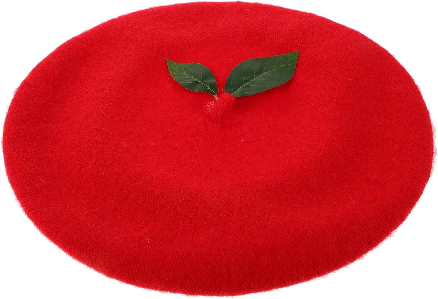 Strawberry Beret Hat Women’s Beanie Cap Red Knitted Party Beret Decorative Berry-Themed Performing Hat for Female Artists