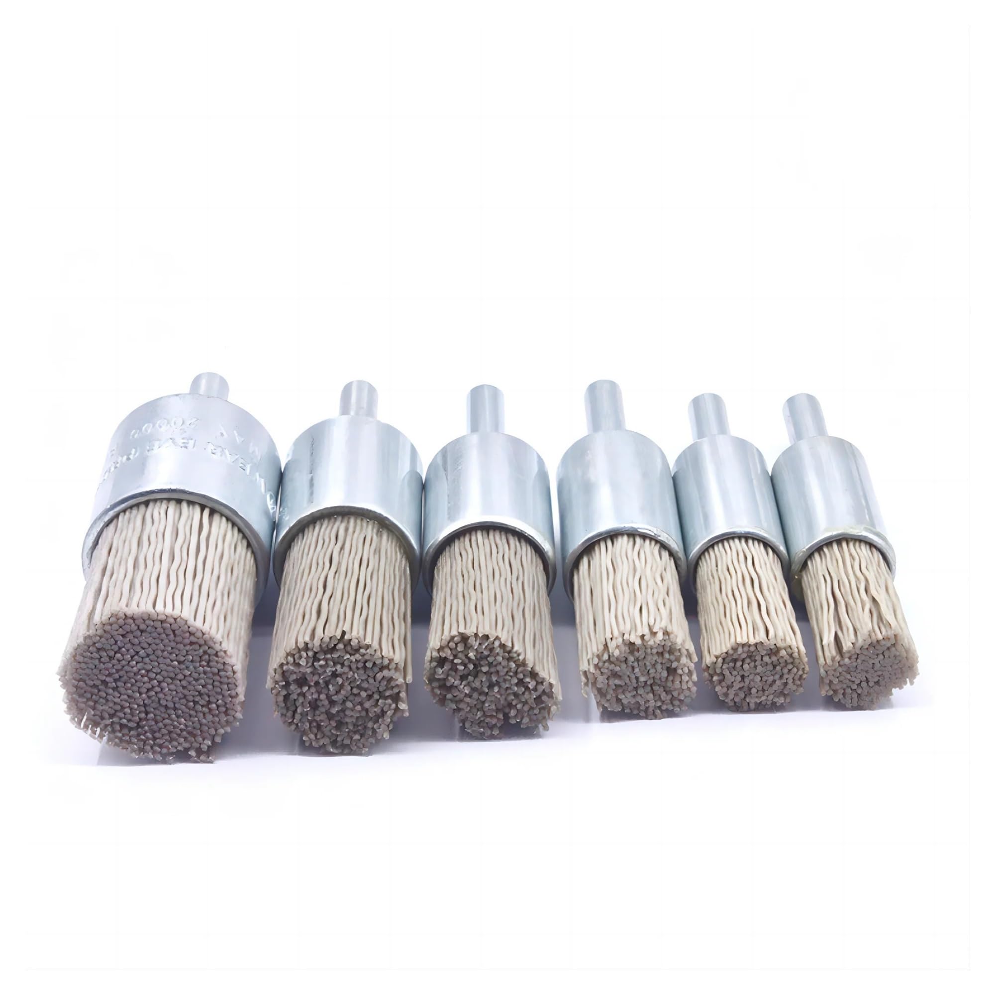 Spazzole metalliche a tazza, Ruota in filo di acciaio al carbonio abrasivoPenna a tazza in nylonSpazzole finaliGrit240-500 4-32mm for trapano CNC31pz(Grit320 Diameter32mm)