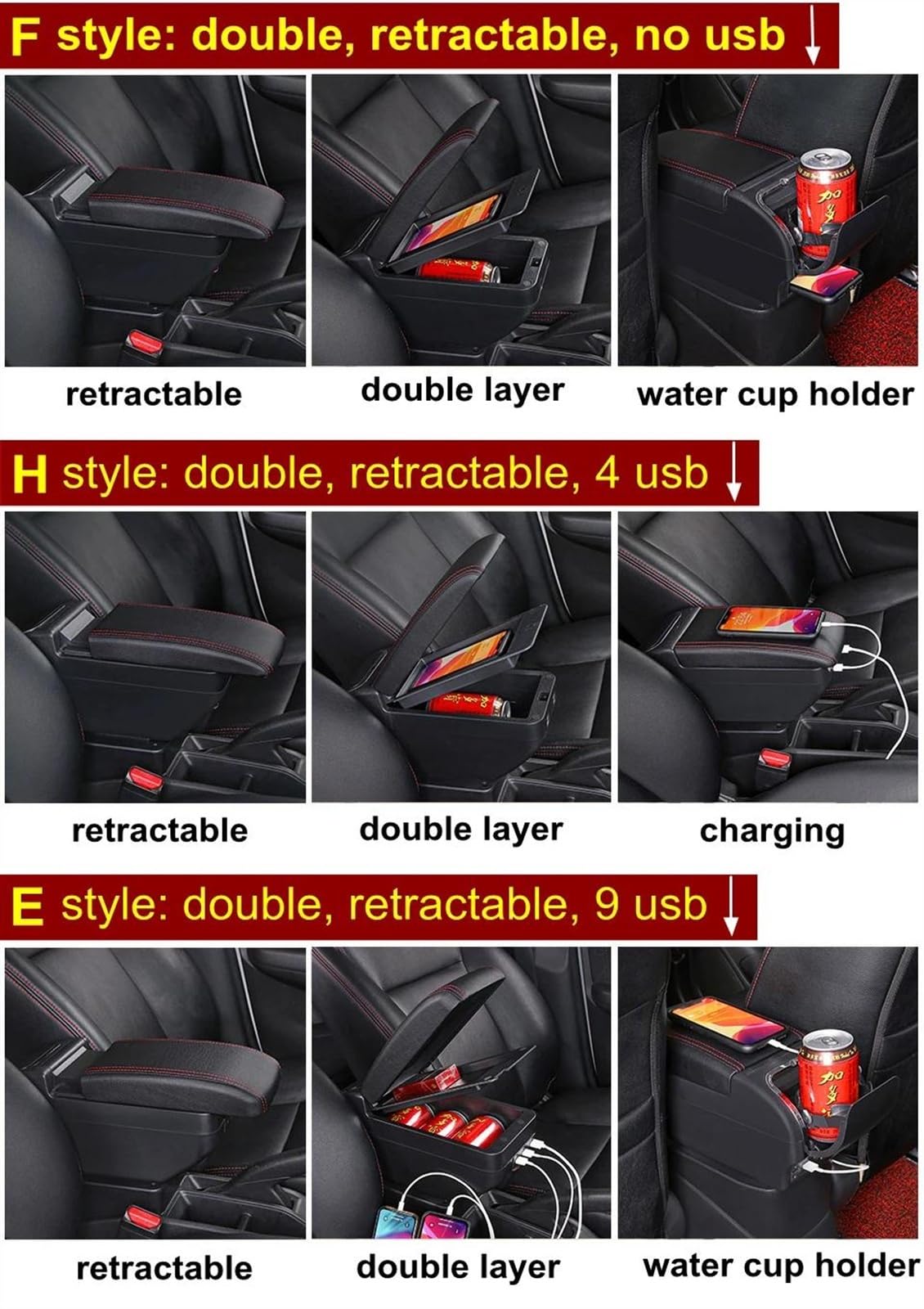 Accoudoir de Voiture, Rangement intérieur, cendrier pour Almera G15