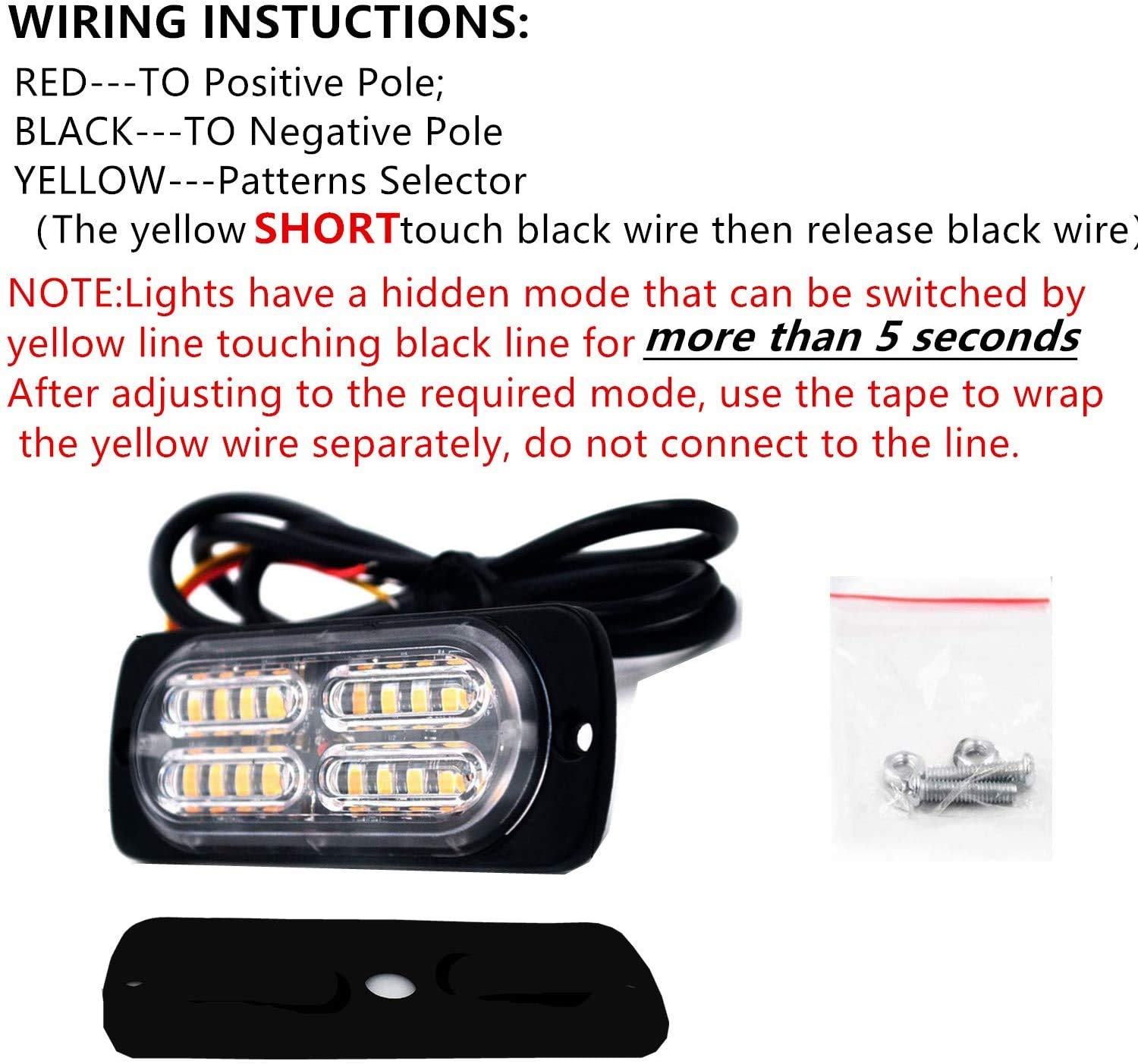 Bike Trailer 12V Recovery Light Bar Warning Strobe LED Amber Flashing Beacon Car Truck Roof E Trailer Lights - Foto 5