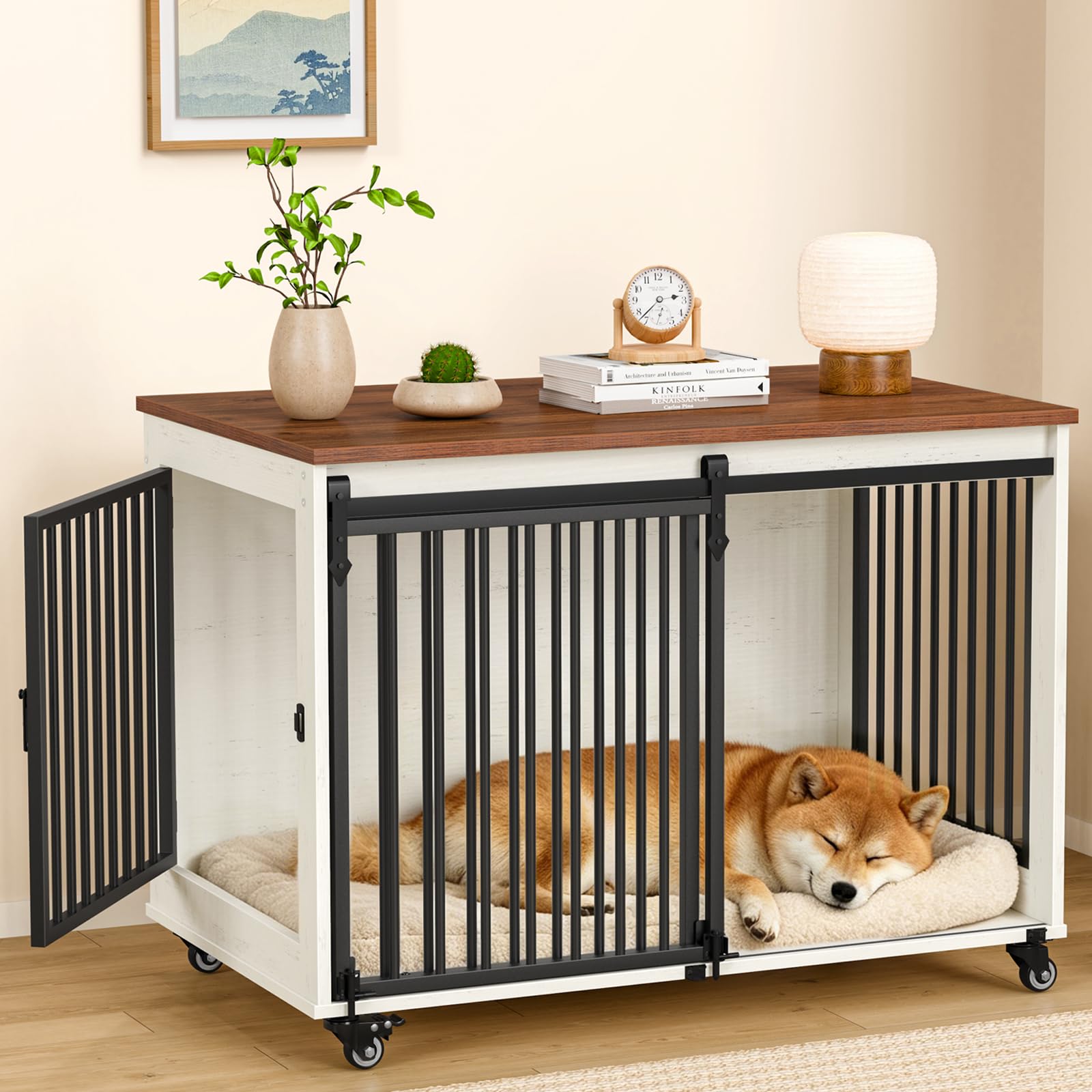 木目調 ペットケージ 犬用ケージ Amazon.co.jp: Snughome 犬用ケージ ペットケージ 家具調 木製 木目調