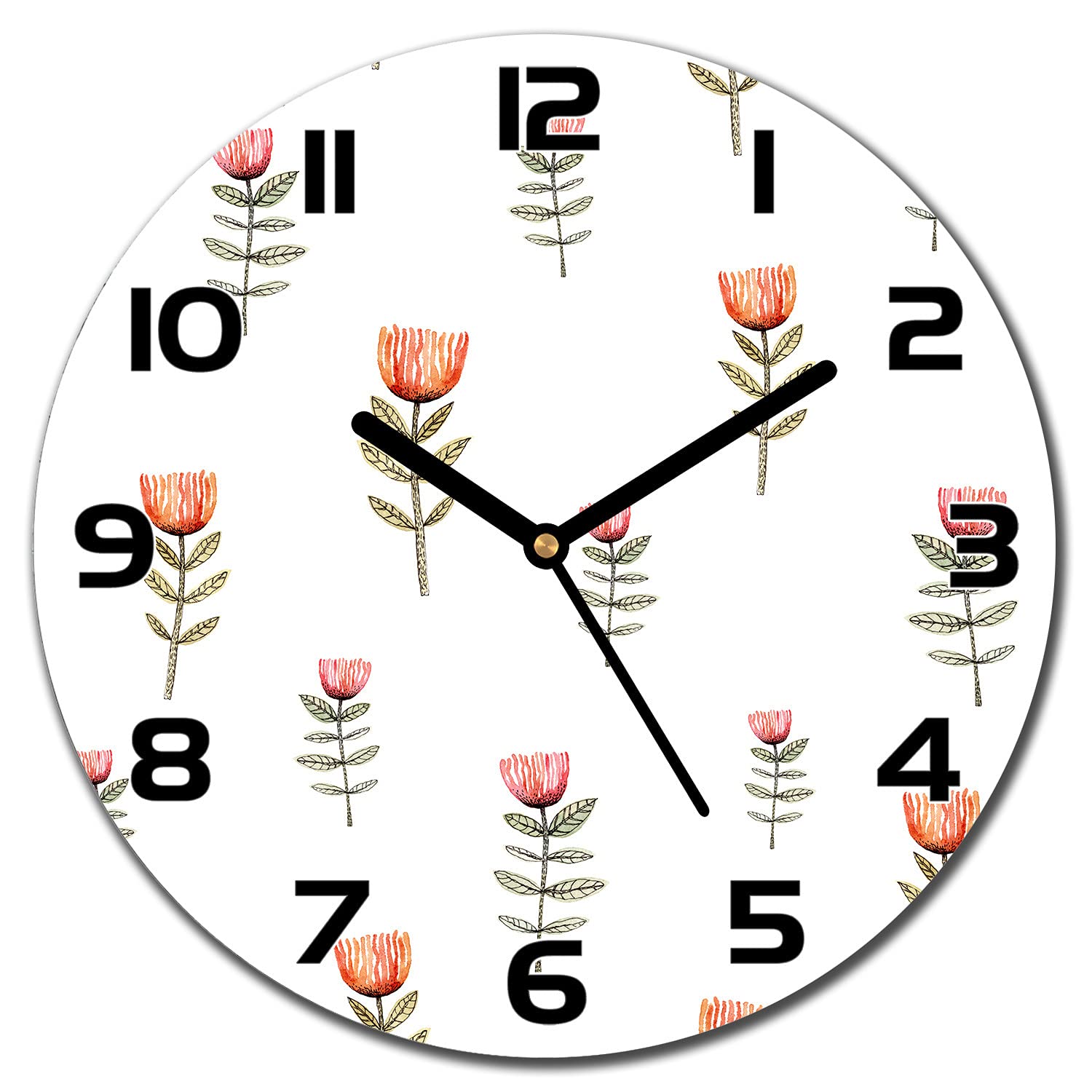 Horloge en Verre de Securite Impression Moderne 30 cm