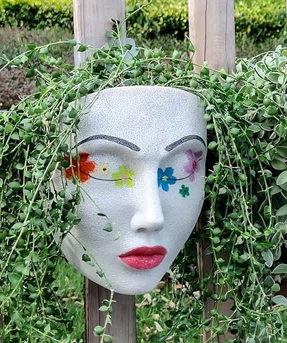 Maceta de pared para interior y exterior, maceta colgante de pared, decoración de pared, decoración de pared de maceta, decoración de maceta facial,