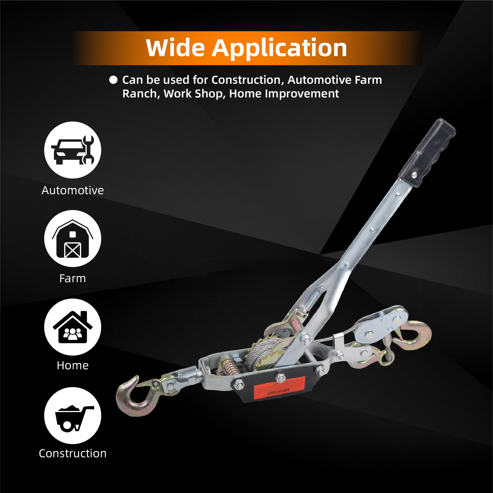 5 Ton Dual Gear Winch - Powerful Pulling & Lifting -2
