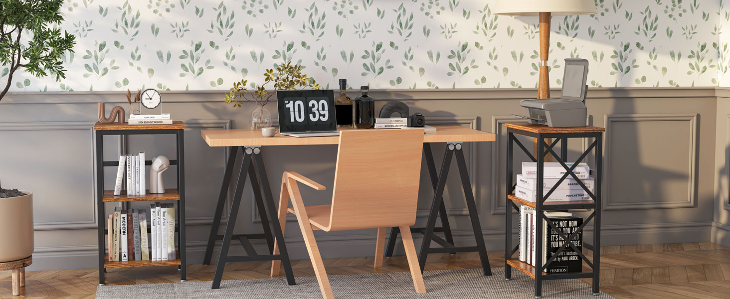 Libreria A 3 Ripiani YMYNY - Stile Industriale, 40x29x75 Cm, Per Cucina, Ufficio O Camera - Foto 12