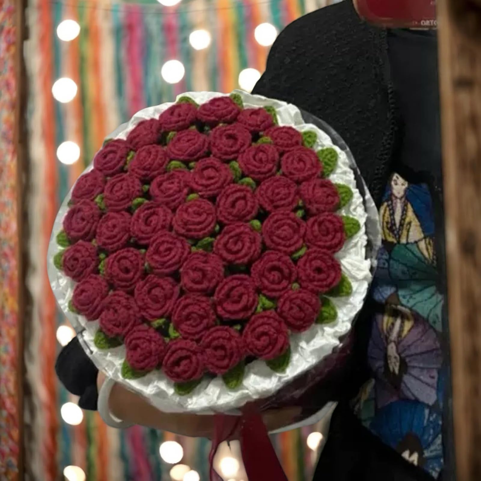 Amazon｜WJnflQN バラの花束ブランケットクラフト キット バラのブーケ