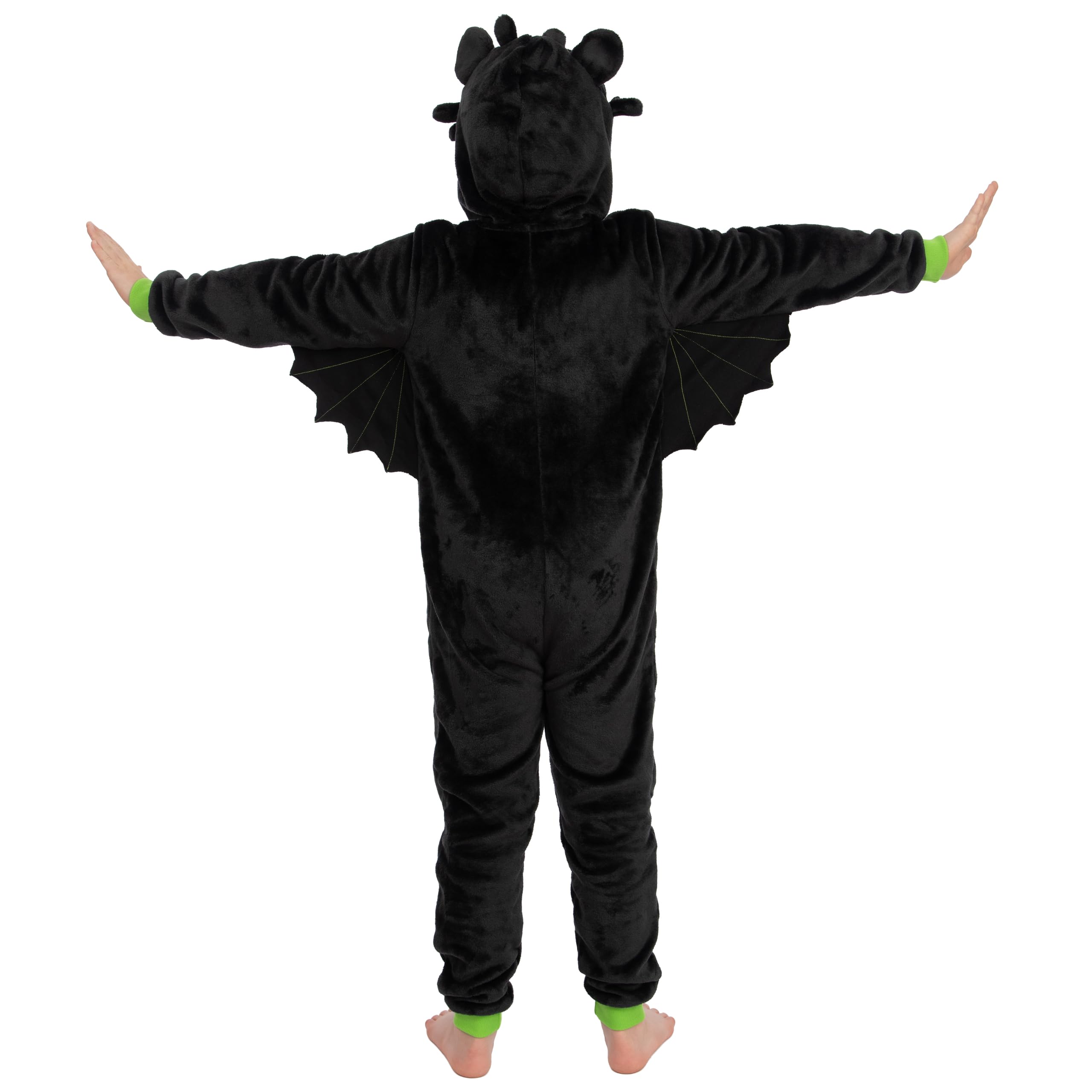 How To Train Your Dragon Pijama Enterizo de Cómo Entrenar a tu dragón para niños, Mono de Toothless Furia Nocturna, Pijama Polar con Capucha