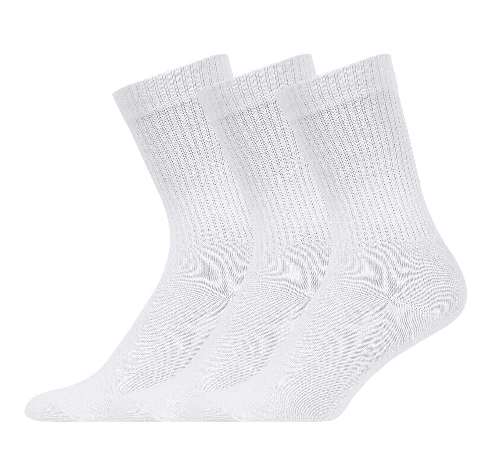 COSHAL3 Pairs Men's Sports Socks Mens Cotton Rich Plain Sports Socks Men Workout Training Hiking Socks Walking Athletic Sports Socks Mens Breathable Comfortable Sports Socks UK 6-11