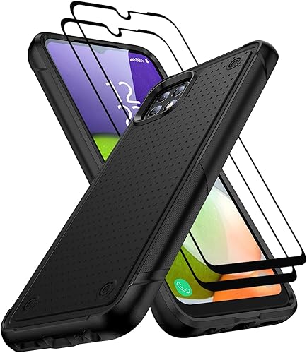 Miniatura 51 de Jeylly Funda para Galaxy A23/A32 5G/A13 4G/A13 5G/A04/A04S, con [2 paquetes de protectores de pantalla de vidrio templado], funda protectora A