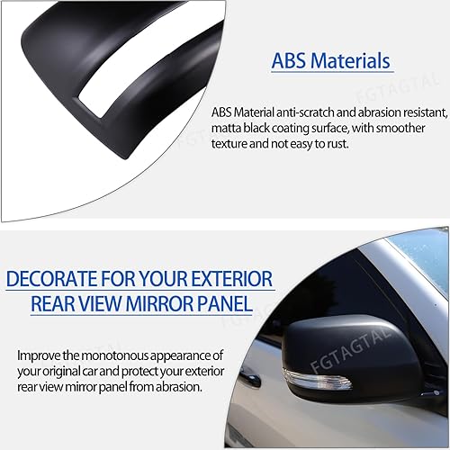 Miniatura 3 de Tapa para espejo retrovisor de puerta, cubierta de espejo retrovisor exterior de ABS, tapa protectora para espejo retrovisor de puerta automática,