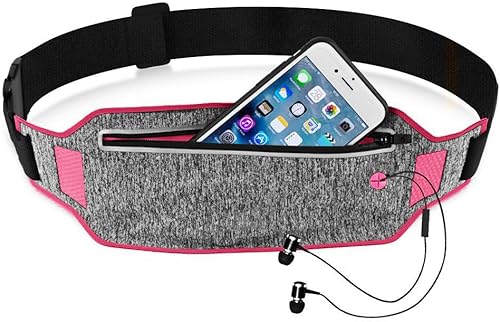 EpicGadget(TM) Riñonera para correr, ligera, resistente al agua, reflectante, riñonera deportiva, cintura ajustable