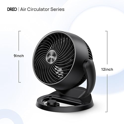 Miniatura 3 de Dreo Ventiladores para el dormitorio del hogar, ventilador circulador de aire de mesa para toda la habitación, 12 pulgadas, flujo de aire fuerte de