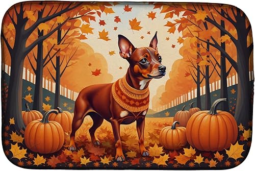 Miniatura 70 de Caroline's Treasures DAC1072DDM Shiba Inu - Tapete de secado de platos absorbente para encimera de cocina, tapete escurridor de platos para SHIBA