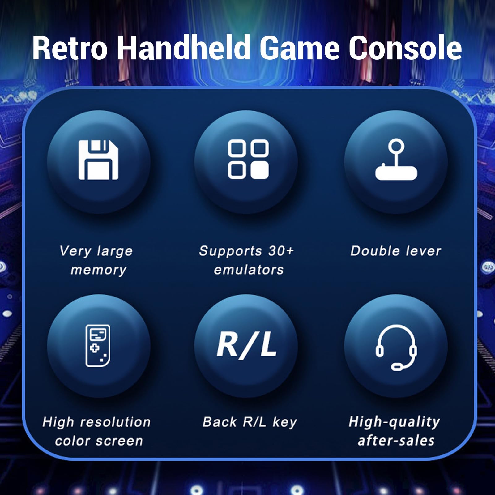Console di Gioco Portatile retrò, Console di Gioco retrò Portatile con Schermo da 4 Pollici Incorporata in Oltre 60 Emulatori, Lettore di Videogiochi Classico Tascabile Mini per Viaggi