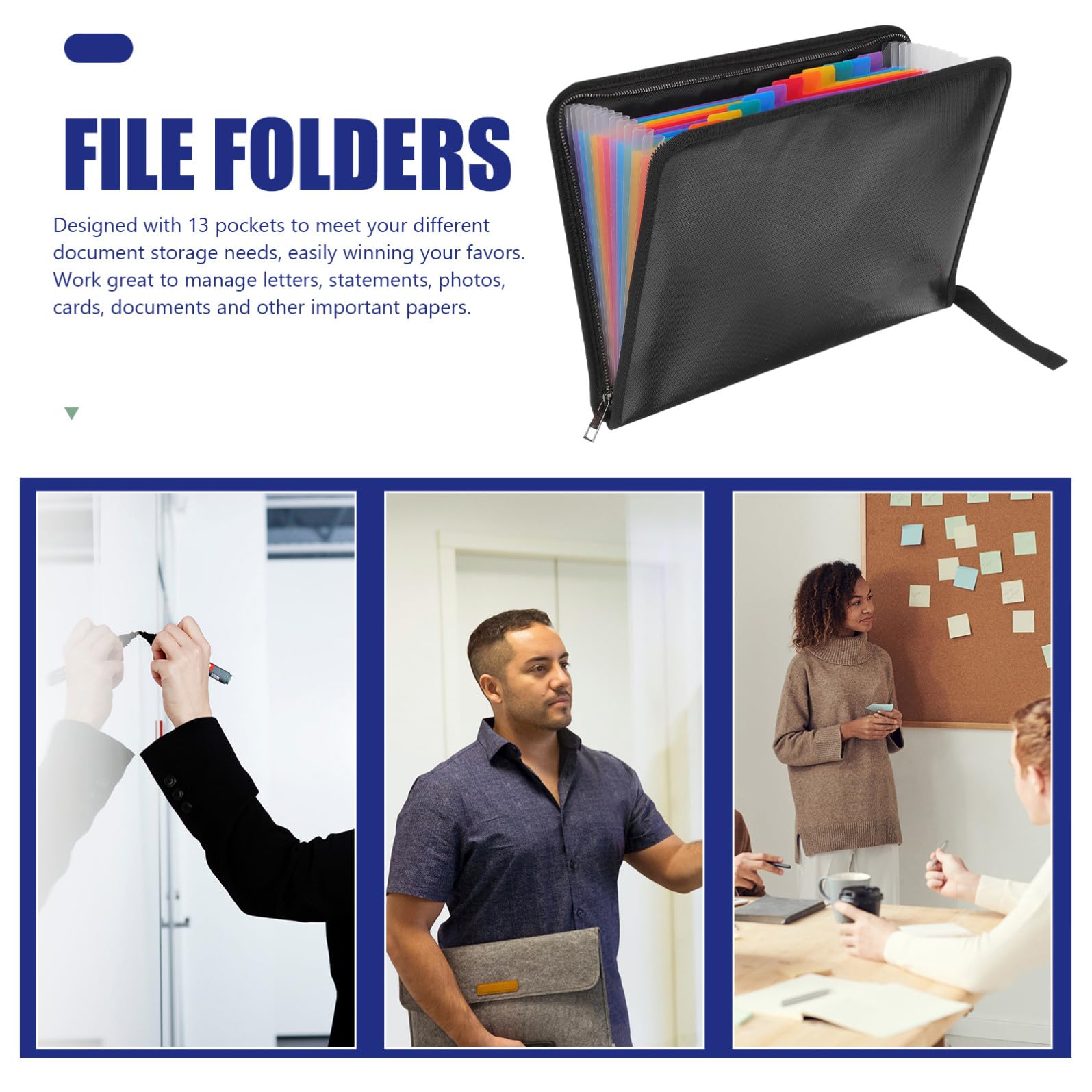 Borsa Portadocumenti e Ignifuga Organizer per Documenti Importanti Classificatore per Lettere Estratti Conto e Foto Realizzato in Composito e Materiale in Pvc
