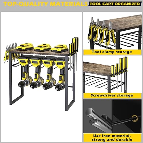 Miniatura 5 de melos Soporte de almacenamiento de herramientas, estilo de montaje en pared para taladro de herramientas eléctricas como estante de herramientas