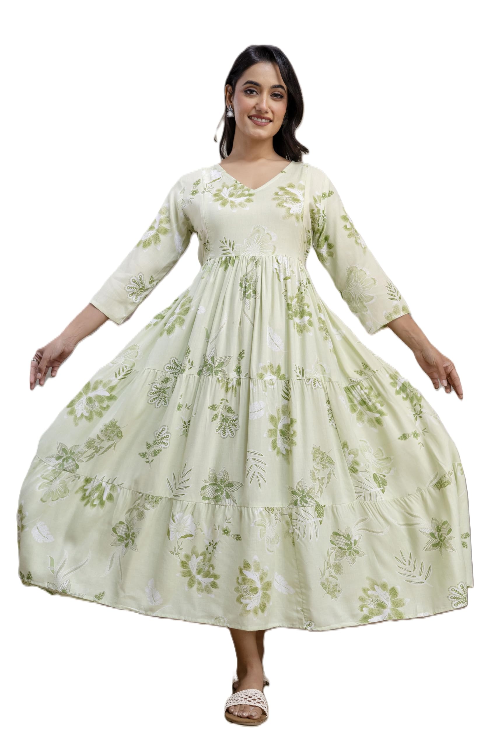swarnkar creation Women's Rayon Anarkali Maternity Dress, Pregnancy Dress,Feeding Kurti,Easy Brest Feeding Dress, with Both Side 16 inch Zipper and Belt-picture-47