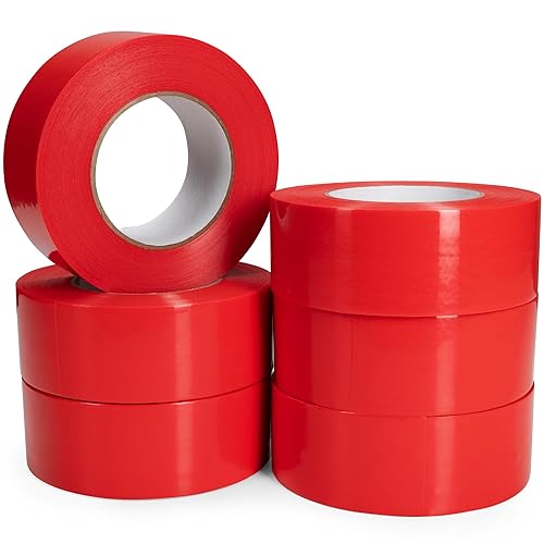 Vista 27 de IDL Packaging Cinta de estuco roja de 2 pulgadas x 60 yardas, 6 rollos, resistente – 60 días de larga duración – Se quita sin dejar rastro
