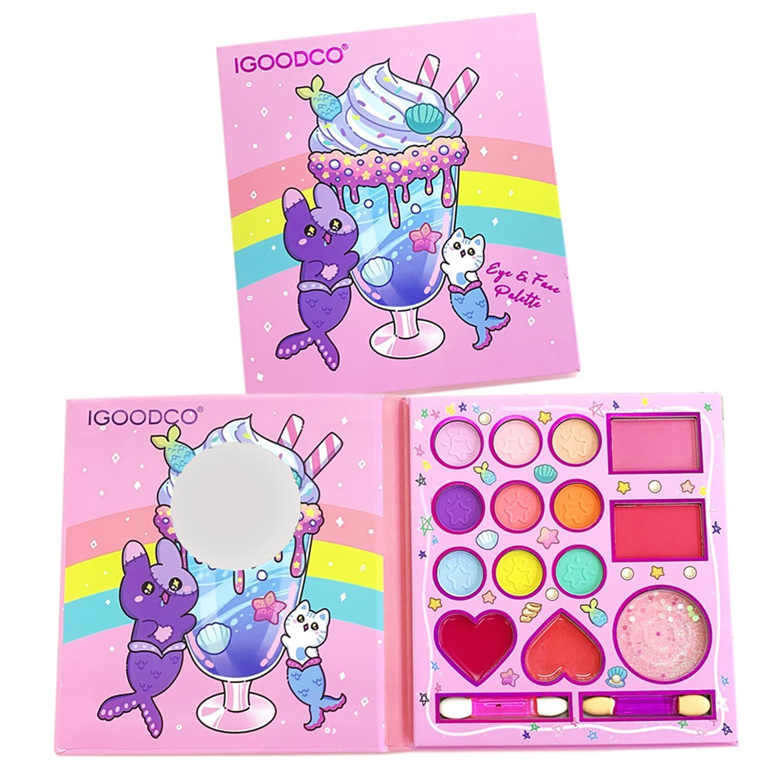 Set De Maquillaje Infantil De 14 Colores – Lavable, No Tóxico, En Estuche Portátil Para Niñas