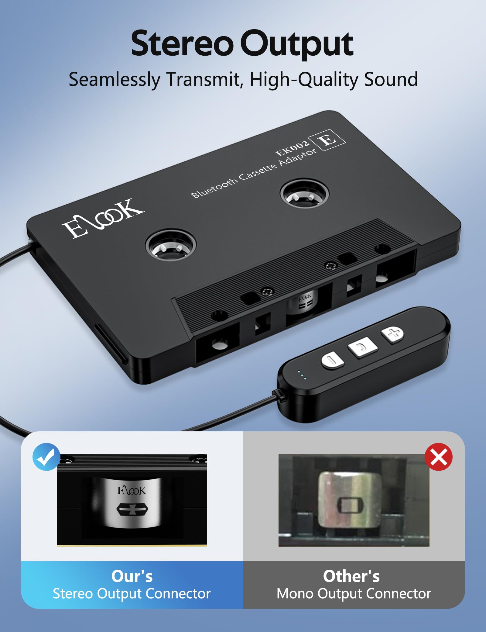 Adattatore da cassetta a Bluetooth per autoradio 5.1, ricevitore a cassetta Bluetooth