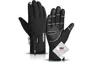 -10° Winter Gloves Men Women, 10 Touchscreen Fingers Snow Ski Gloves