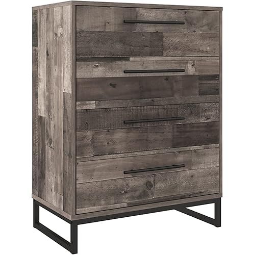 Signature Design by Ashley Neilsville Four Drawer Chest, 4, Gray