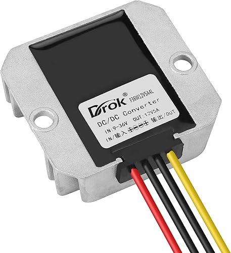 Miniatura 5 de DROK Boost Buck Convertidor de 9V-36V a 12V 5A 60W carcasa de aluminio impermeable auto elevador regulador de voltaje 12V V Transformador de voltios