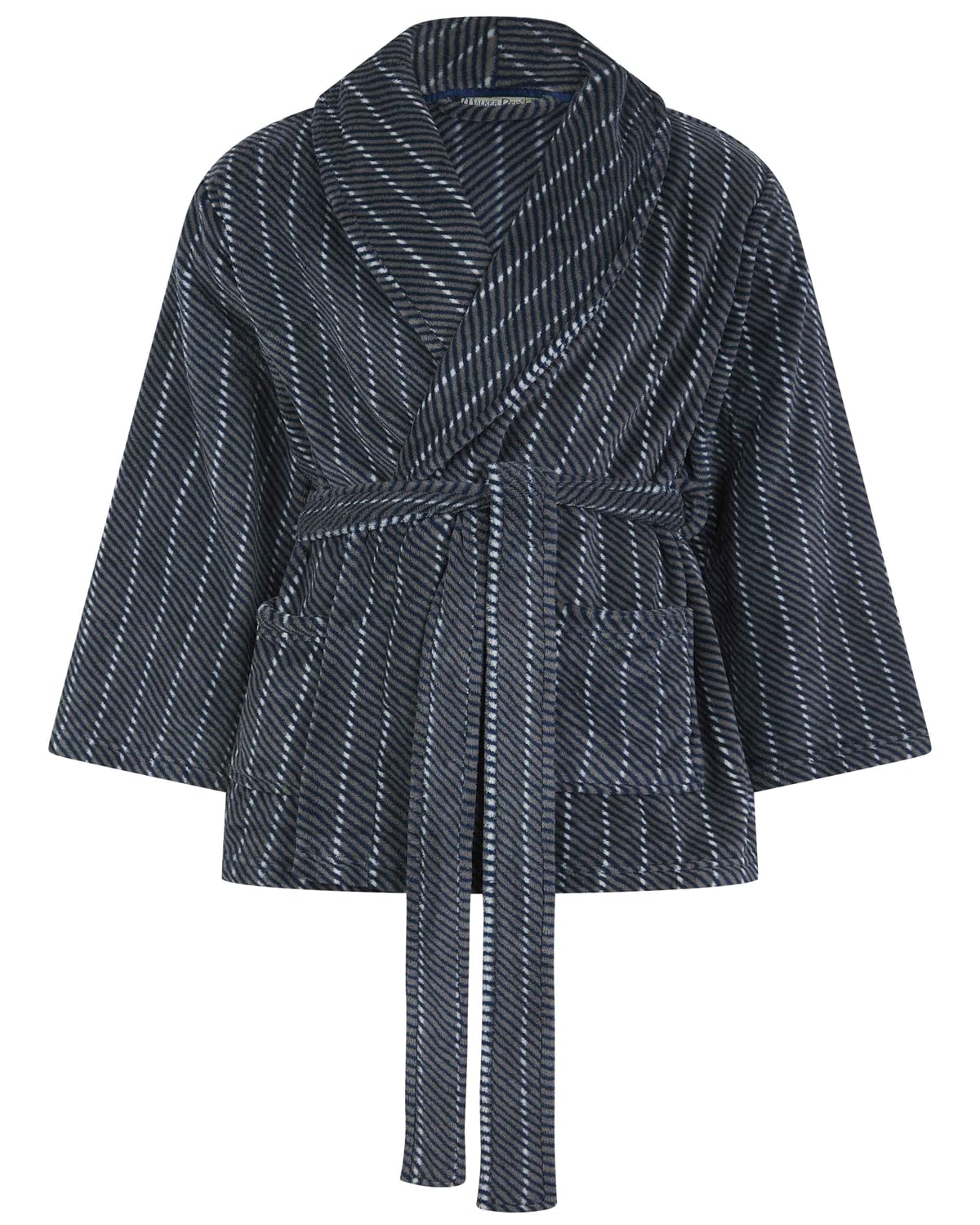 Walker Reid Men's Grey - Stripe Stripe Bed Jacket Wr1830 Grey 3XL