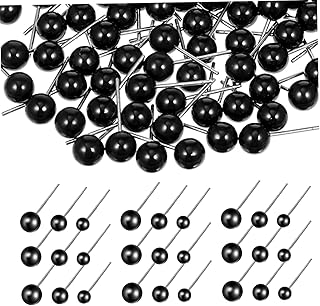 SEWOART 300 peças de olhos de vidro, bonecos de pelúcia, animais de pelúcia, animais de pelúcia, olhos de plástico, olhos de segurança para bonecas, olhos de segurança para bonecas, olhos de segurança de plástico, para bonecas, preto